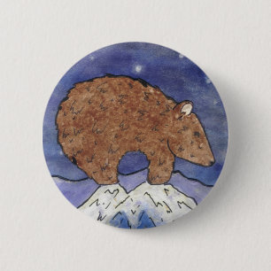 Bóton Redondo 5.08cm Urso da Meia-Noite