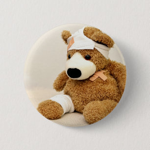 Bóton Redondo 5.08cm urso de pelúcia animal personalizado
