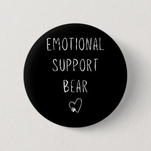 Bóton Redondo 5.08cm Urso de Suporte Emocional! Abraços de Quebra de Im