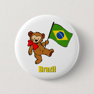 Bóton Redondo 5.08cm Urso de ursinho de Brasil