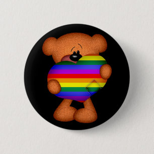 Bóton Redondo 5.08cm Urso do Orgulho