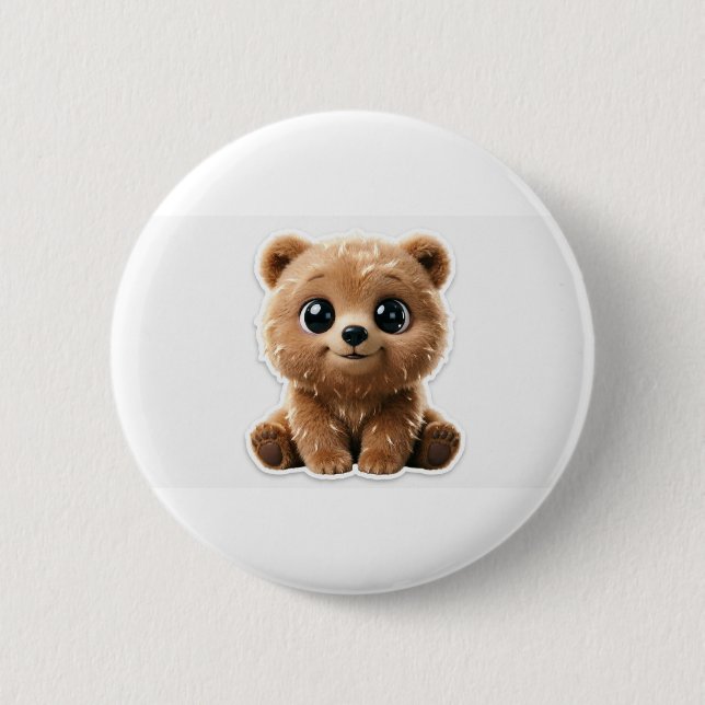 Bóton Redondo 5.08cm Urso Fofo (Frente)