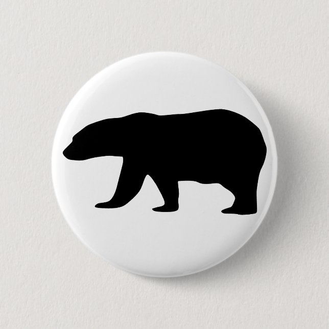 Bóton Redondo 5.08cm Urso polar (Frente)