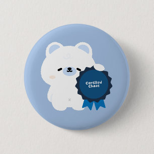 Bóton Redondo 5.08cm Urso Polar Caos Certificado