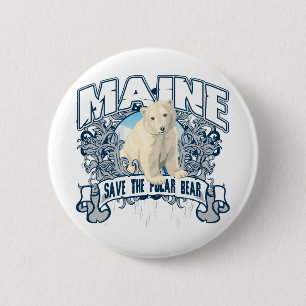 Bóton Redondo 5.08cm Urso polar Maine