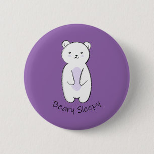 Bóton Redondo 5.08cm Urso Sonolento Beary