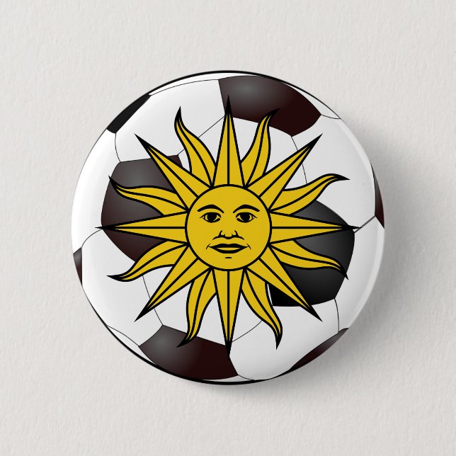 Bóton Redondo 5.08cm Uruguai "Sol de Mayo" (Frente)