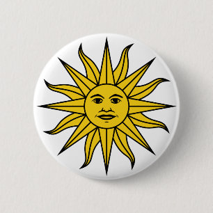 Bóton Redondo 5.08cm Uruguai Sol de Mayo