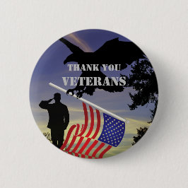 Bóton Redondo 5.08cm USA Obrigado Veteranos Tamanho Personalizado Botão