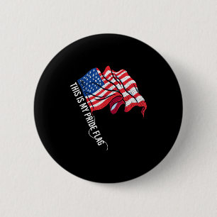 Bóton Redondo 5.08cm Usa patriótico - bandeira americana liberdade - or