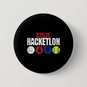 Bóton Redondo 5.08cm Usa Racketlon - Mesa de Badminton Squash Tenn