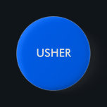 BÓTON REDONDO 5.08CM USHER<br><div class="desc">Botão de Utilização: Adicione nome,  logotipo ou outras palavras. Alterar cores.</div>