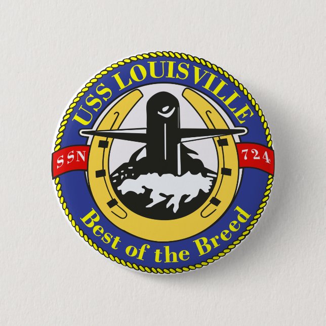 Bóton Redondo 5.08cm USS Louisville (Frente)