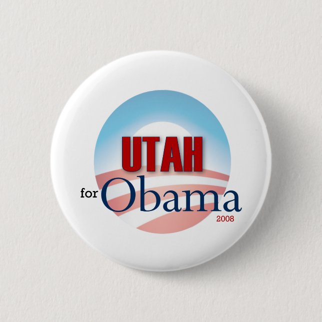 Bóton Redondo 5.08cm UTAH para Obama (Frente)