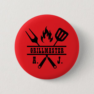 Bóton Redondo 5.08cm Utensílio Vermelho Grillmaster