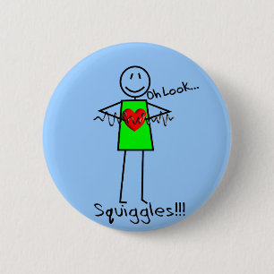 Bóton Redondo 5.08cm V-Fib cardíaco do design da pessoa da vara dos