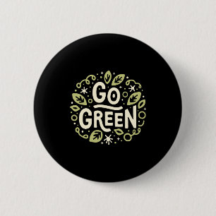 Bóton Redondo 5.08cm Vá Verde Estética Ecológica Bonita Camiseta Dia da