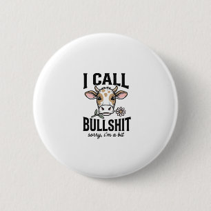 Bóton Redondo 5.08cm Vaca Engraçada Eu Chamo Camisa Vintage Design_1