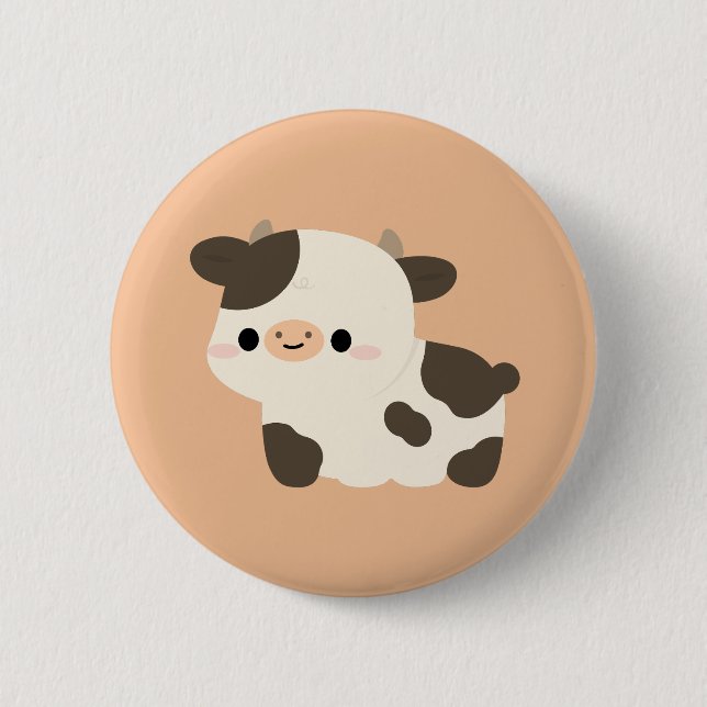Bóton Redondo 5.08cm Vaca Holstein (Frente)