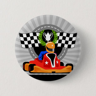 Bóton Redondo 5.08cm Vai o presente do favor do aniversário de Kart
