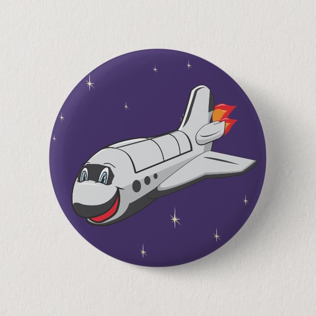 Bóton Redondo 5.08cm Vaivém espacial dos desenhos animados (Frente)