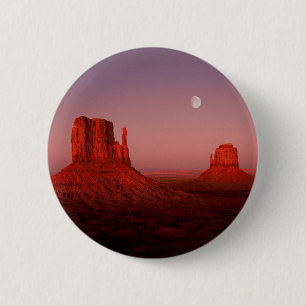 Bóton Redondo 5.08cm Vale Utá do monumento do Moonrise dos desertos
