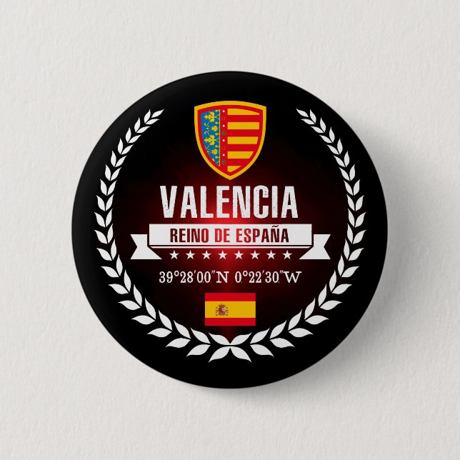 Bóton Redondo 5.08cm Valencia (Frente)
