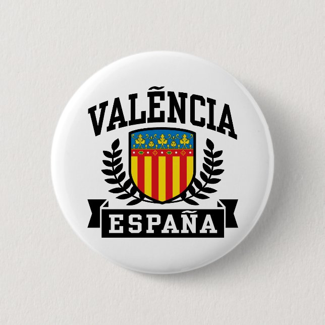 Bóton Redondo 5.08cm Valencia Espana (Frente)