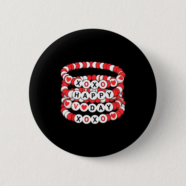 Bóton Redondo 5.08cm Valentines Friendship Bracelets Valentines Women K (Frente)