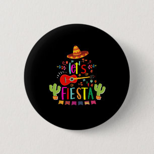 Bóton Redondo 5.08cm Vamos Fiesta Cinco De Mayo Guitar Engraçado Pa Mex