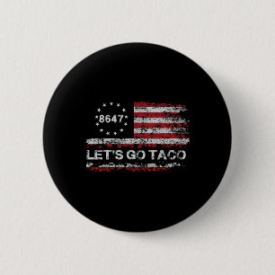 Bóton Redondo 5.08cm Vamos Go Taco 8647 Us Flag 86 47 Men Women 10