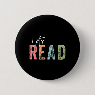 Bóton Redondo 5.08cm Vamos Ler Fã de Livros Nerd de Leitura Amante de L