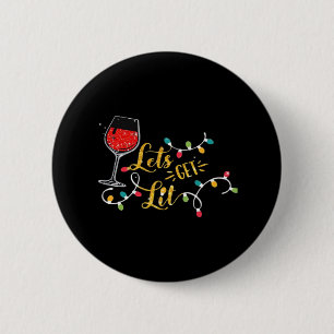Bóton Redondo 5.08cm Vamos Sai Vinho Vidros Luzes De Natal Drinki