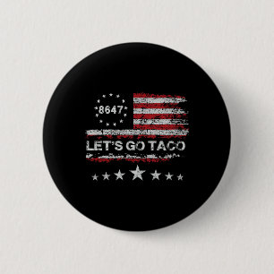 Bóton Redondo 5.08cm Vamos Taco 8647 Bandeira dos EUA 86 47 Homens Mulh