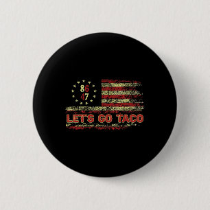 Bóton Redondo 5.08cm Vamos Taco 8647 Bandeira dos EUA 86 47 Homens Mulh