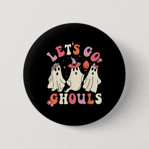 Bóton Redondo 5.08cm Vamos Vai Ghouls Engraçado Fantasma Ghost Hallowee