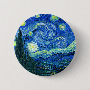 Bóton Redondo 5.08cm van gogh Starry Night
