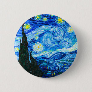 Bóton Redondo 5.08cm Van Gogh Starry Night