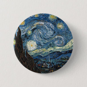Bóton Redondo 5.08cm Van Gogh Starry Night
