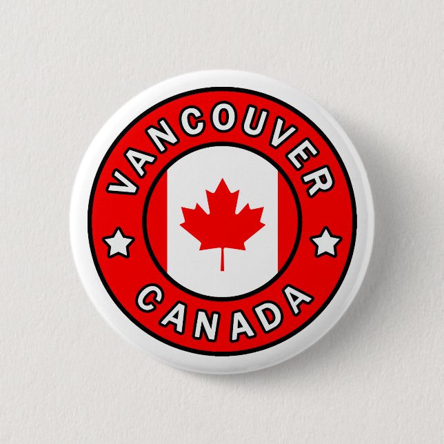 Bóton Redondo 5.08cm Vancouver Canadá (Frente)