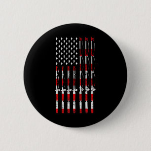 Bóton Redondo 5.08cm Vara de Pesca Americana Bandeira dos EUA Patriótic
