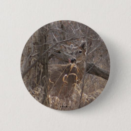 Bóton Redondo 5.08cm Veado branco D2
