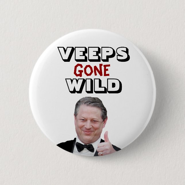 Bóton Redondo 5.08cm Veeps ido selvagem: Al Gore (Frente)