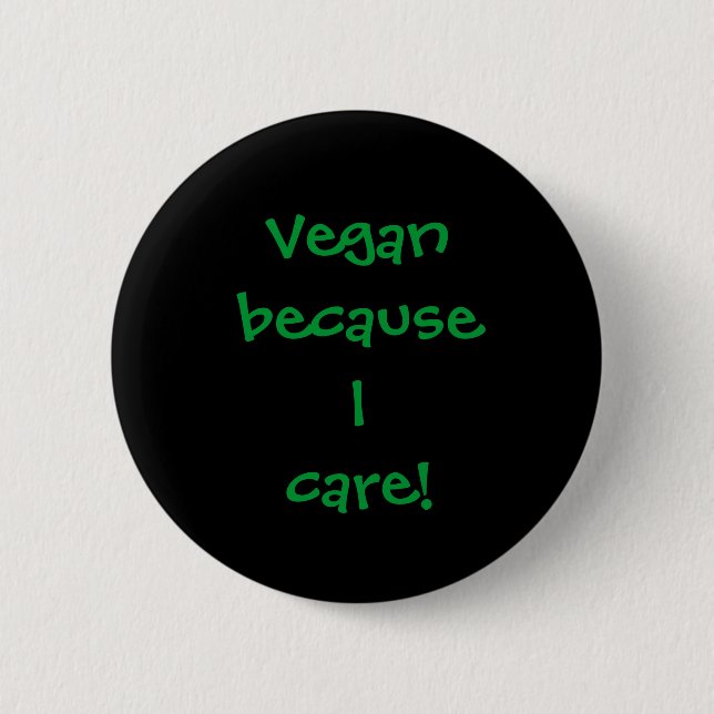 Bóton Redondo 5.08cm Vegan porque eu me importo! (Frente)