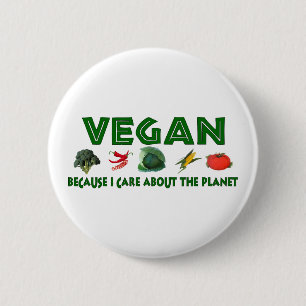 Bóton Redondo 5.08cm Vegans para o planeta