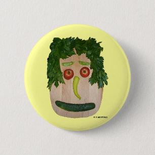 Bóton Redondo 5.08cm Veggie Face