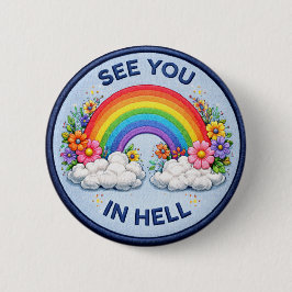 Bóton Redondo 5.08cm Vejo Você No Inferno