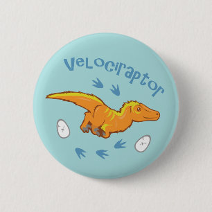 Bóton Redondo 5.08cm Velociraptor Bonito