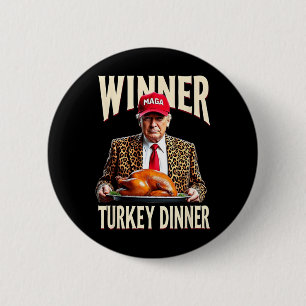 Bóton Redondo 5.08cm Vencedor Turquia Janta engraçada trump