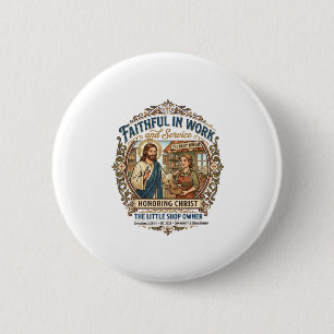 Bóton Redondo 5.08cm Vendedor de Artesanato Jesus Etsy Camisa de Fabric